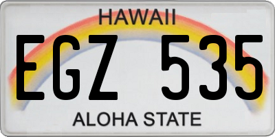HI license plate EGZ535