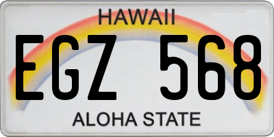 HI license plate EGZ568