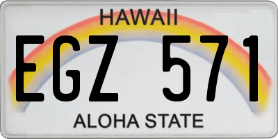 HI license plate EGZ571