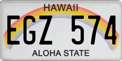 HI license plate EGZ574