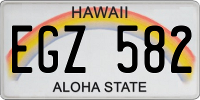 HI license plate EGZ582