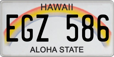 HI license plate EGZ586