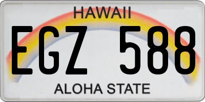 HI license plate EGZ588