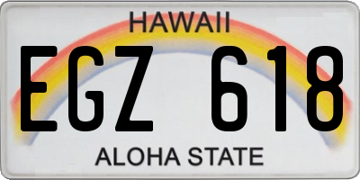 HI license plate EGZ618