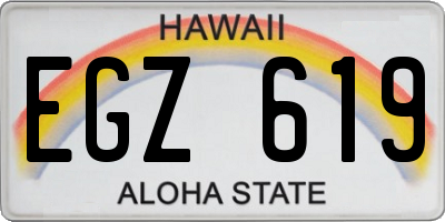 HI license plate EGZ619