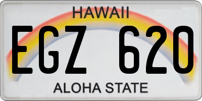 HI license plate EGZ620