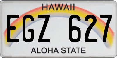 HI license plate EGZ627