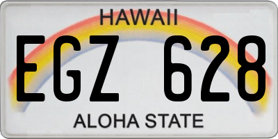 HI license plate EGZ628