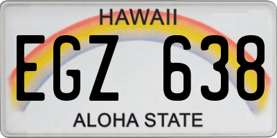 HI license plate EGZ638