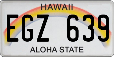 HI license plate EGZ639