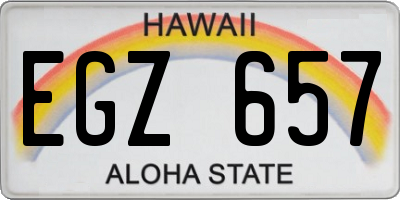 HI license plate EGZ657