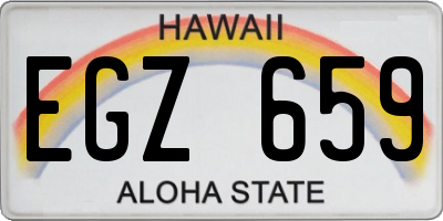 HI license plate EGZ659