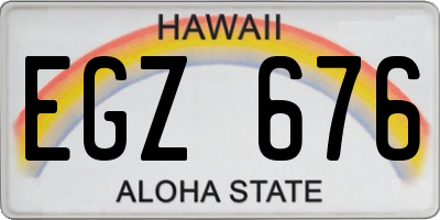 HI license plate EGZ676