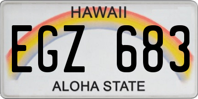 HI license plate EGZ683