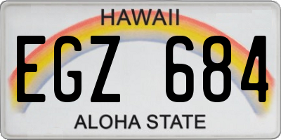 HI license plate EGZ684