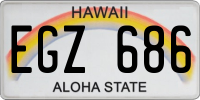 HI license plate EGZ686