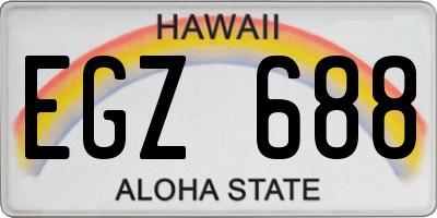 HI license plate EGZ688