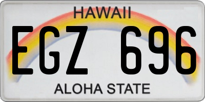HI license plate EGZ696