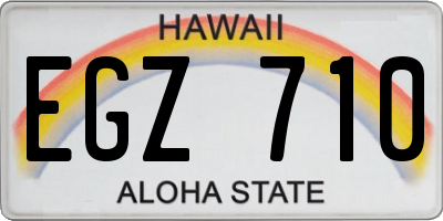 HI license plate EGZ710