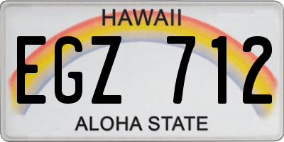 HI license plate EGZ712