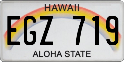 HI license plate EGZ719