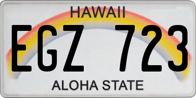 HI license plate EGZ723