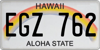 HI license plate EGZ762