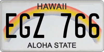 HI license plate EGZ766