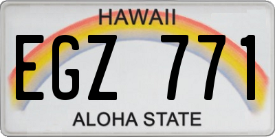 HI license plate EGZ771