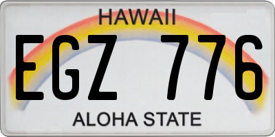HI license plate EGZ776