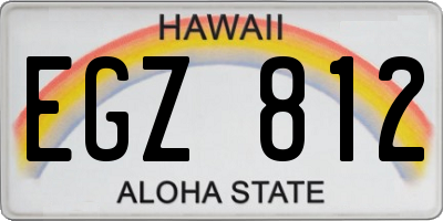 HI license plate EGZ812