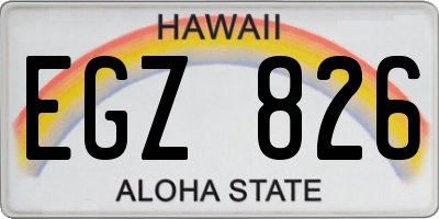 HI license plate EGZ826
