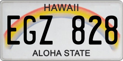 HI license plate EGZ828