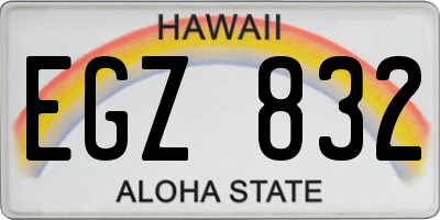 HI license plate EGZ832