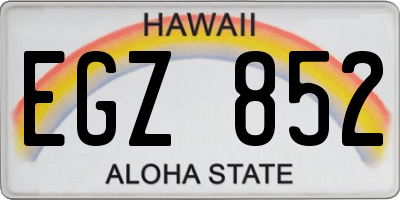 HI license plate EGZ852