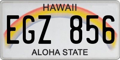 HI license plate EGZ856