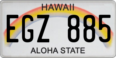 HI license plate EGZ885