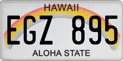 HI license plate EGZ895