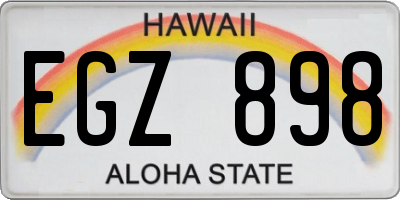 HI license plate EGZ898