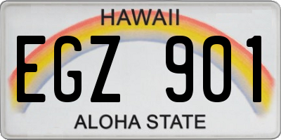 HI license plate EGZ901