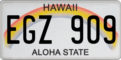 HI license plate EGZ909