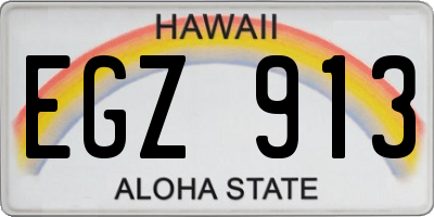 HI license plate EGZ913