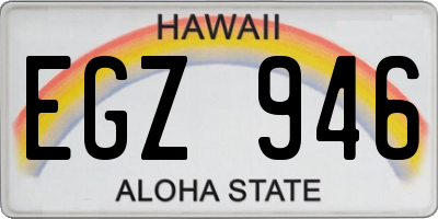 HI license plate EGZ946