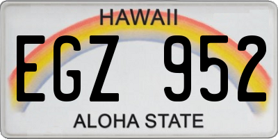 HI license plate EGZ952