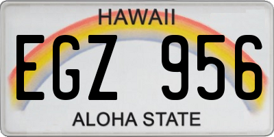 HI license plate EGZ956