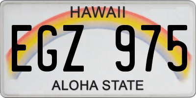 HI license plate EGZ975