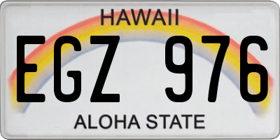 HI license plate EGZ976