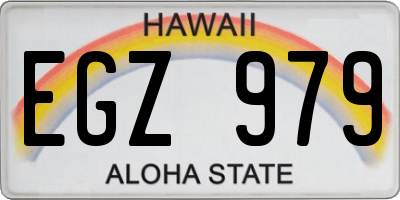 HI license plate EGZ979