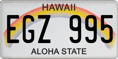 HI license plate EGZ995
