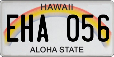 HI license plate EHA056